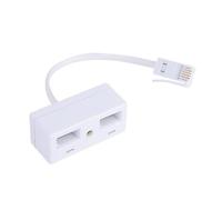 Haluway BT Phone Splitter 2 Way Adapter, UK Telephone RJ11 Male to Double Female Extender for UK Landline Modem Fax Cable