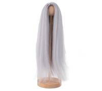 Halve Long Straight Hair,High Temperature Soft Silk Wig Hand Prunable Haze Blue for Highlights Homeliness and Fashion (Haze Blue)