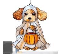Halween Sun Catcher - Ghost Cat Pendant, Acrylic Hanging Ornament | Funny Decorative Seasonal Wall Art, Cute Spooky Theme Accent For Greenhouse Garden Garden Garden