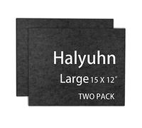 Halyuhn 8 MM Thick Felt Furniture Pads (Non-Adhesive), 15’’ x 12’’Black Felt Pads for Furniture, Cuttable Felt Furniture Pads for Hardwood Floors, Thick Felt Sheets for Crafts - 2Pack