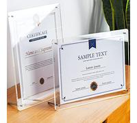 Halyuhn Acrylic Picture Frame on Desktop and Table, 2 Pack 8 x 11 inches Photo Frame