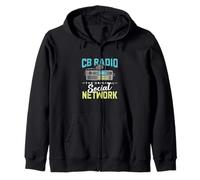 Ham Radio CB Radio System for Communication Technician Zip Hoodie
