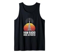 Ham Radio Mode Activated Retro Sunset Radio Tower Tank Top