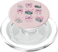 Ham Radio Operator Amateur Radio Girl Coquette Bow Pink Mom PopSockets PopGrip for MagSafe