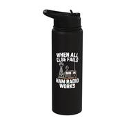 Ham Radio Operator Antenna Signal Hobby Setup Stainless Steel Insulated Water Bottle