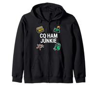 Ham Radio Operator CQ Ham Junkie Amateur Broadcaster Zip Hoodie