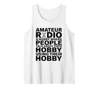 Ham Radio Operator People Talk About Their Hobby Distressed Tank Top