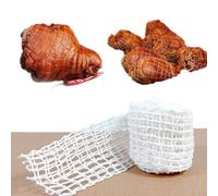 Ham Sausage Net Meat Twine Cotton Roasting Net Ham Sock Elastic Netting Meat Butcher Twine Net Meat Netting Roll Meat for Meat Cooking(5M)