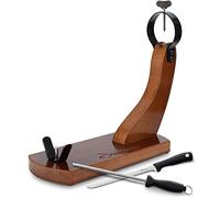 Ham Stand with Non-slip Pads + Ham Knife + Sharpening Steel - Spanish Jamonero Ham Holder Set Jamonprive