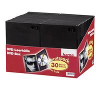 Hama Slim CD Jewel Case | Pack of 30 | Transparent & Black