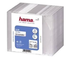 Hama 00011521 CD Slimline Jewel Case 1 CD/DVD/Blu-Ray Clear Polyst...