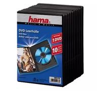 Hama 00051276. Case type: Jewel case CD capacity: 1 discs Product colour: Black. Width: 190 mm Depth: 14 mm Height: 135 mm. Quantity per pack: 10 pc(s) Package width: 192 mm Package depth: 145 mm