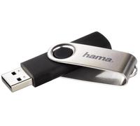 Hama - 00108071 - 128gb Rotate Usb 2.0 Flash Drive - 10 Mb/s, Black/silver