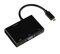 Hama 00135730 3 in 1 USB c Adapter for VGA/HDMI/DP Black