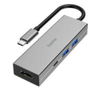Hama 00200107 laptop dock/port replicator USB 3.2 Gen 1 (3.1 Gen 1) Type-C Anthracite Grey