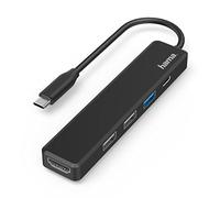 Hama USB-C hub, multi-port, 5 ports, 3x USB-A, USB-C, HDMI