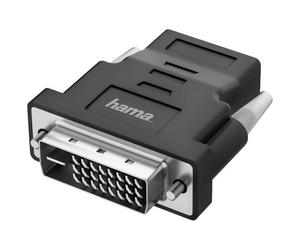 Hama 00200338 Adapter DVI HDMI 1Xukplug-1XDVI-Dplug Black Audio Vi...
