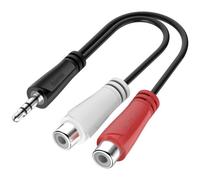 Hama 00200350 Jack/RCA Audio/Phono Cable Black 0.15 m