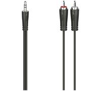 Hama 00200720 Audio Cable 1x Jack 3.5mm to 2x RCA 1.5m Black
