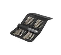Hama 200762 Mini Screwdriver Kit for Pc, Metal Handle, 24 Heads with Case