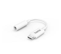 Hama Usb Type-C Male To 3.5Mm Jack Female Adapter White