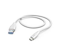 Hama USB-C Cable (USB-A 2.0 Male/USB-C Male Charging Cable, 480Mbps High Speed Data Transfer Cable, 1.5m, Compatible with Samsung Galaxy S21/S20/S10/S9/S8, Huawei P30/P20, Xiaomi) White