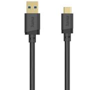 Hama 00202005 USB cable USB 3.2 Gen 1 (3.1 Gen 1) 0.75 m USB A USB C 5 Gbit/s Black