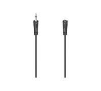 Hama 00205120 Audio Extension Cable [1x Male British Jack - 1x 3.5 mm Female Jack] 3 m Black