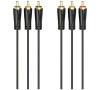 Audio/Video Cable, 3 Plug. RCA Male - 3 Plug. RCA Male, Gold, 1.5m