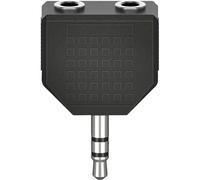 Hama 00205191 Jack Audio Adapter Black 2x Socket 3.5mm to 1x Plug ...