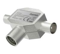 Hama Antenna Splitter, Coax Connector - 2 Coax Plugs, Metal