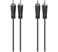 Hama 00205257 RCA Audio Cable 2x RCA plug to 2x RCA plug 1.5 m Black