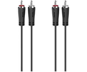 Hama 00205257 RCA Audio Cable 2x RCA plug to 2x RCA plug 1.5 m Black