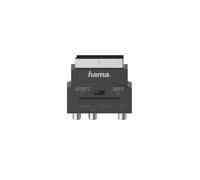Hama 00205268 video cable adapter S-VHS 3 x RCA + SCART (21-pin) Black