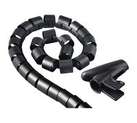 Hama 00220997 Flexible Spiral Cable Sleeve Black 30 mm 1.5M