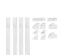 Hama Cable Duct Kit, 4 Pcs, Self-adhesive, 1 m, Incl. Connecting Pieces, white