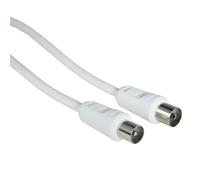 Hama 1.5m Antenna Cable White Coaxial Cable for HD TV LED LCD DVB-C