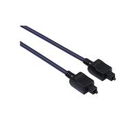 Hama 1.5m Blue Fibre Optic Audio Cable - Toslink Plug for CD Player, DAT Recorder, Amplifier