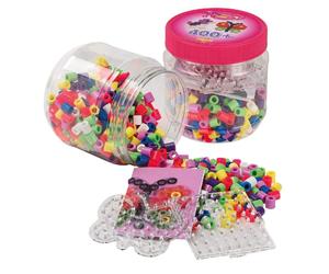 Hama 10.8791 Maxi 400 Beads & Pegboards in Tub Pink, Multicolour, One Size
