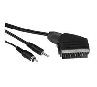Hama 10m Cinch + Jack to Scart for PC Notebook to TV Adapter Cable Composite
