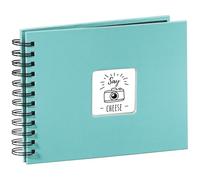 Hama 113673 Fine Art Spiralbound Photo Album, 24 x 17cm, Turquoise, 50 Black Pages