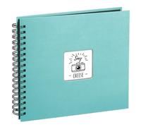 Spiral Bound 28 x 24 cm Photo Album Case Book 50 Pages 6 x 4 '' Photos Turquoise