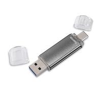 Hama 123925 Laeta Twin 32GB USB 2.0 Flash Pen Drive, 00123925, Grey