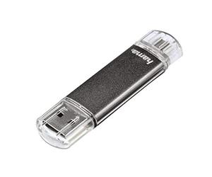 Hama 123925 Laeta Twin 32GB USB 2.0 Flash Pen Drive,Grey