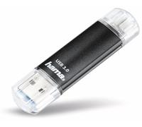 Hama 124001 Laeta Twin OTG USB 3.0 Flash Drive black 128 GB