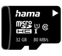 HAMA 124139 MICROSDHC 32GB CLASS 10, WITH ADAPTOR