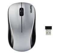 Hama 134941 Wireless Optical Mouse with 3 Buttons Scroll USB 1200 DPI Black/Silver