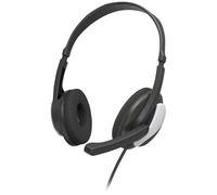 Hama HS-P100 V2 Headset Wired Head-band Office/Call center Black. Silv