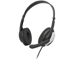 Hama 139931 Hama HS-P100 V2 PC-Office On-ear headset Black Silver ...