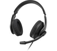 Hama 139935 HS-USB300 V2 on-ear headset stereo black for PC offices